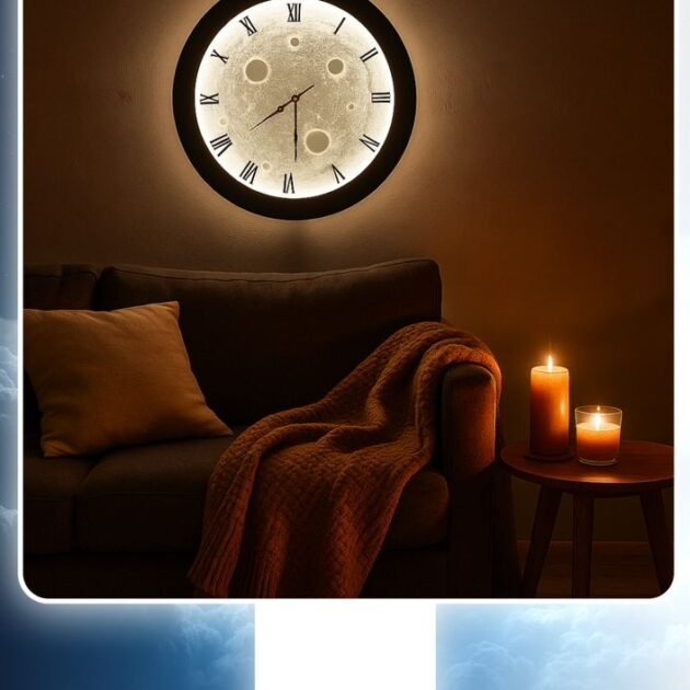 GIFTER®️ساعة القمر ديكور داخلي عصري و فخم